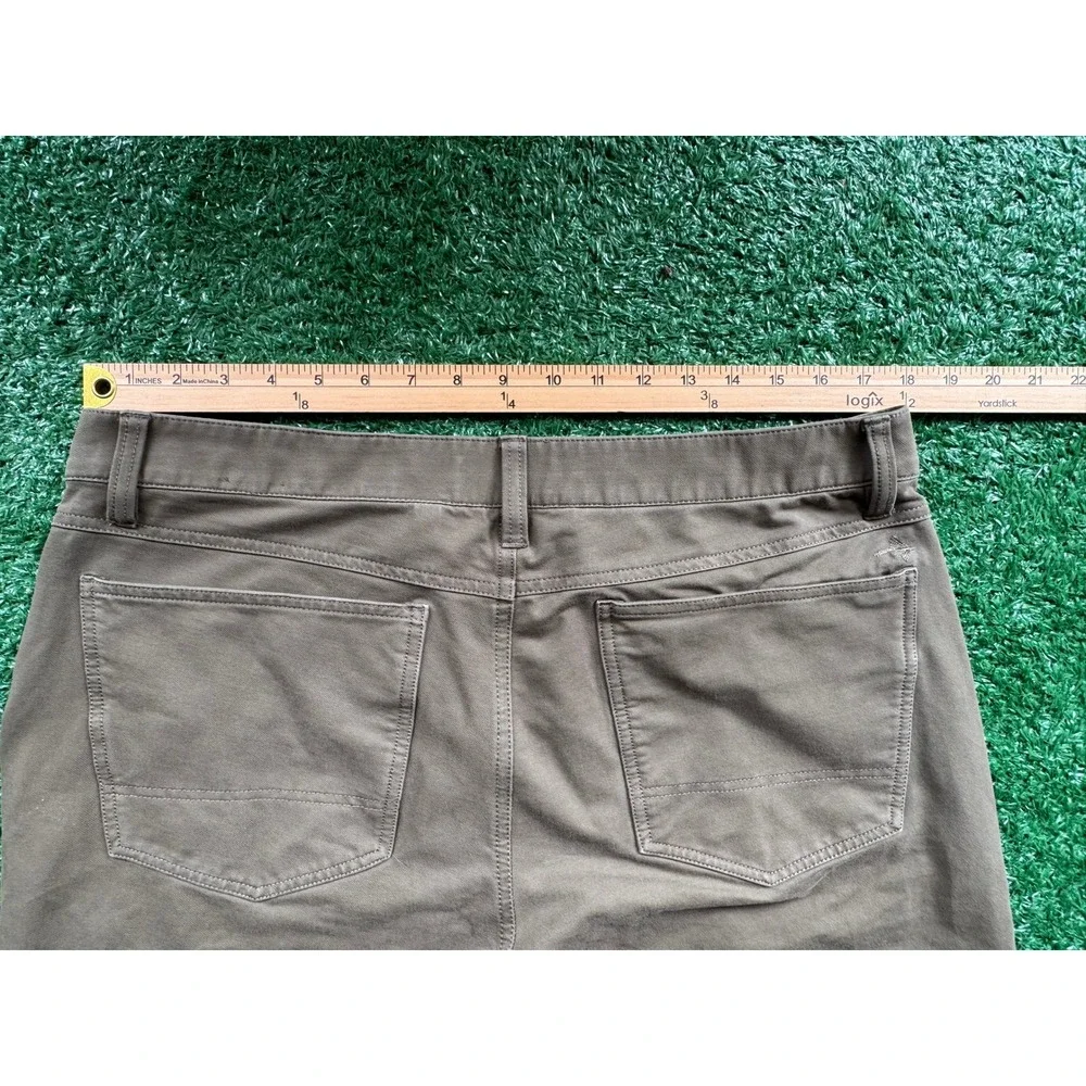 Orvis Mens 5 Pocket Pants Olive Drab Khaki Straight Leg 36x30 Outdoor Casual - Picture 7 of 11